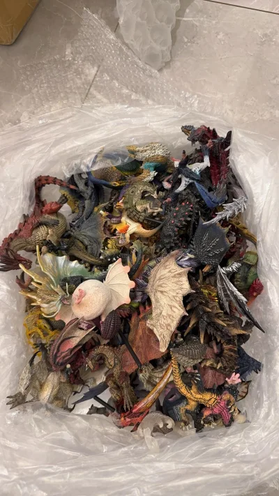 对于真正的收藏家而言，普通怪物只是起点，那些拥有独特名称与能力的“特殊个体”或“二名怪”才是王冠上的明珠。本次海淘我锁定了这一终极目标，一次性入手了包括金雷公雷狼龙、荒钩爪轰龙在内的多个特殊个体盒蛋。它们不仅是换色，更是全新的造型与特效。金雷公的带电毛是灿烂的金黄色...