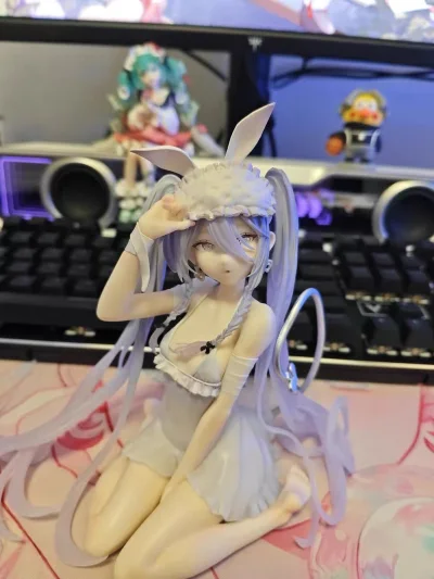 收到后简直一个惊艳阿，这造型也太绝了！发丝、裙摆的细节拉满，肤色和渐变发色的质感超赞，摆桌上越看越爱～
简直挖到宝了！完全超出预期，神态和造型的氛围感直接封神，细节控表示一本满足！
誰能拒絕這麼美的兔耳手辦啊！纹理刻画细腻，色彩过渡自然，每一处小细节都精致到心坎里了...