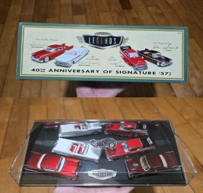 这套风火轮40周年传奇签名款57年代车模套装绝了！车型复刻超还原，漆面质感一流，礼盒包装精致，收藏级品相太难得，入手血赚！