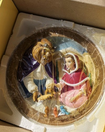 超精致的美女与野兽摆件，细节太戳我了！