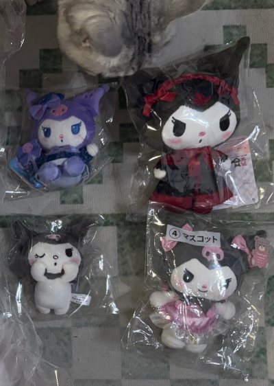 这次切的是三丽鸥一番赏的大娃Kitty和库洛米公仔挂件
和Kitty挂件放一起大娃真的十分之美丽！！！
这次重量2160g合单后是2060g
切大娃重量真的是运费刺客
还好竹蜻蜓线3kg内可以走
运费也比海运便宜一半
下次切大娃要谨慎了