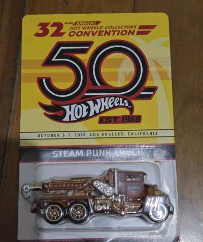 风火轮50周年收藏展蒸汽朋克卡车太顶了！铜色电镀质感炸裂，细节满满超还原朋克风，限定款的收藏价值直接拉满，老粉必入的神物！