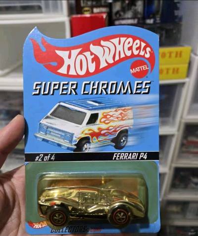 风火轮RLC法拉利P4太惊艳了！黄金电镀车身质感爆棚，红线轮经典还原，绝版法拉利授权款稀缺性拉满，收藏圈硬通货实至名归！