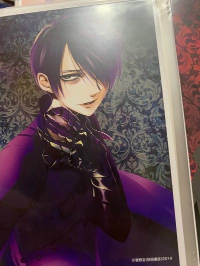 蔷薇王这一套明信片拆开又美到我了！玫瑰花暗纹搭配人物实在是太神仙了！琴酒的小亚克力拼图也是很清透很好看！