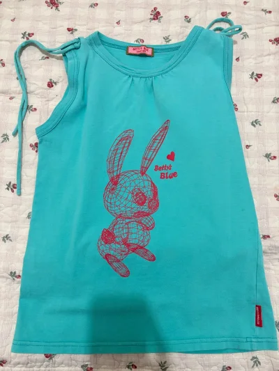 这次淘到一件bettys blue兔兔印花红蓝配色背心，一件中村君印花渐变色的背心，都超级可爱y2k，也很适合做内搭！满意！挖煤的物流我也从不担心，依然超快~包装也很稳当，无任何运损！下次继续！