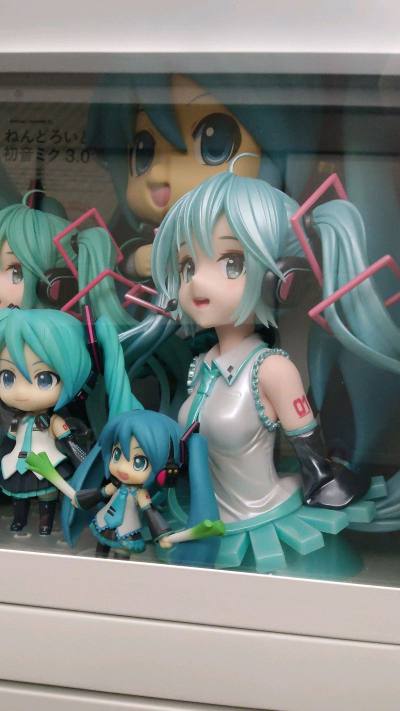 通过挖煤姬平台淘了一组初音39联动手办和樱初音500#粘土人，走的EMS海运，打包挺不错，速度也还可以，好评