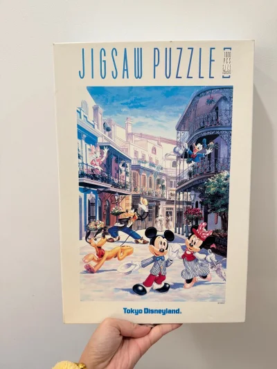 很久没有收到海运件了，一次收到四幅图。都是1000片的，第一幅是东迪的街道，总算拥有了。第二三幅都是kitty的图，第四幅是迪士尼的一个100周年人物合集，很好看的图图