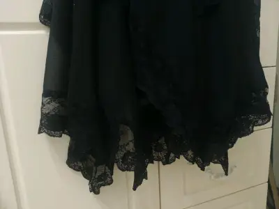 第一次海淘，第一次用挖煤姬买到的axes黑色半身裙，网纱多层，很飘逸，适合穿夏秋或者叠穿，低调又华丽，没有瑕疵。价格也好，操作十分方便。