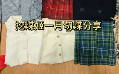 大家好呀！这次是我在挖煤姬切的制服套装和围巾，这是我第n次使用挖煤姬这个APP啦，挖煤姬切煤好上手，物流速度快，积分优惠多多，很适合新人入坑！衣服裙子状态很好，包裹包装的很严实，客服回复及时，工单处理也很快速，下次还会选择挖煤姬