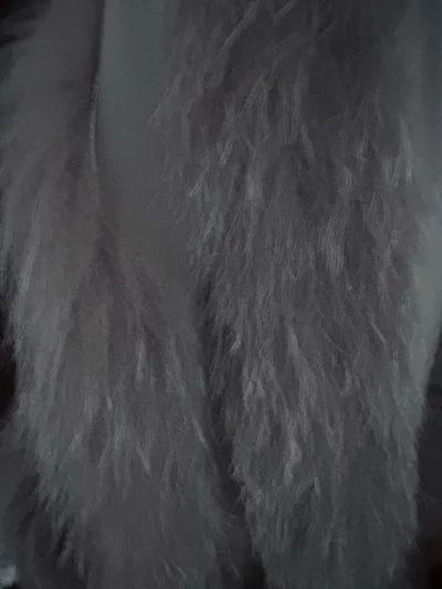 这款外套毛领质感超赞，是真毛的手感超软，面料顺滑有垂感，版型显瘦还保暖，穿起来超有气质！外套太惊喜了！毛领是真狐狸毛，蓬松又柔软，面料细腻有光泽，版型宽松不挑身材，保暖又显气场，值了！