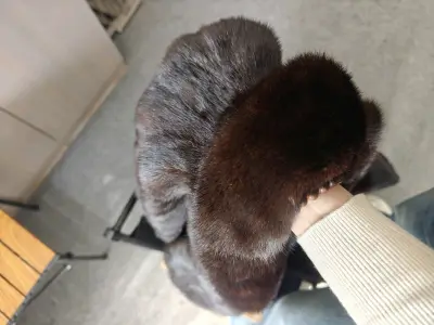 谁能想到离大谱，能买到这么肉的貂！皮板也很好！尺码也合适，给妈妈也买了一件也很合身！不错不错新手保护期！切到两件真不错的！