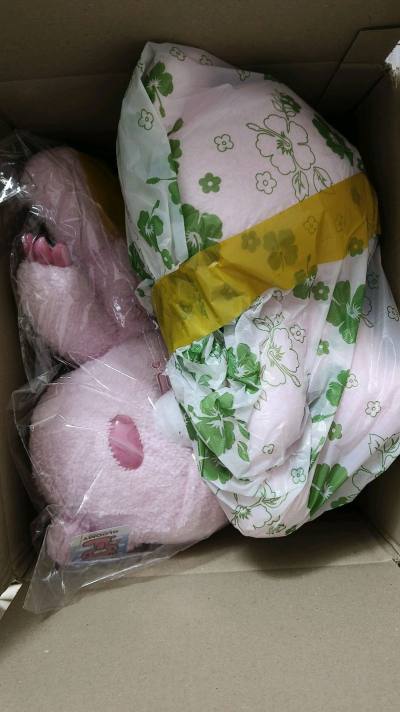 挖煤姬真的好用，不仅能切到日本的好物，还能切韩国的。这次切了两只韩国限定的暴力熊。粉粉的，真的很可爱。走专线也很划算。