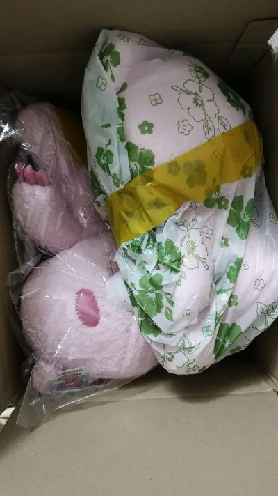 挖煤姬真的好用，不仅能切到日本的好物，还能切韩国的。这次切了两只韩国限定的暴力熊。粉粉的，真的很可爱。走专线也很划算。