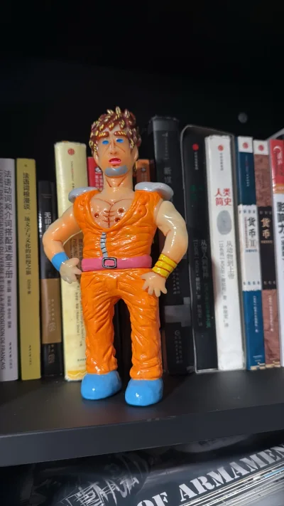 113单，特别好玩的玩具，北斗神拳，本来想收带杂兵的全套，但实力不够啊。一个健次郎先入手再说。造型很搞笑，大叔哈哈
