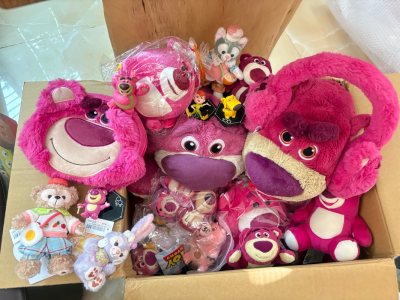 这次是海运大箱，有大毛绒，同样也是被税的一箱。但是还是很方便，海运来说，很适合大只毛绒运输，还淘到了几只韩国熊！很可爱