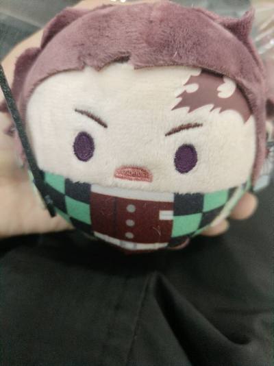 这次走的是竹蜻蜓专线，一共买了三只毛绒，邮费均摊下来很划算！竹蜻蜓专线的优点就是便宜，毛绒的优点就是轻！我真的是毛绒教。。。。太萌了。炭治郎就不用说了一如既往的萌，手感摸起来很软很舒服。令我特别惊喜的是这个磨磨头，脸很甜还有淡淡的腮红，脸很好rua圆，也是特别萌