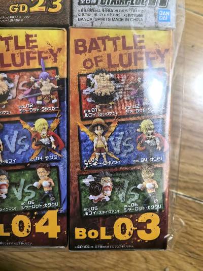 淘了一些拆摆有盒的海贼王wcf，有狂热行动的草帽团，还有蛋糕岛的路飞山治也是不错的造型，盒子都很不错