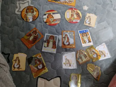 天啊，真的好可爱啊，而且还是好价切的一推，真很好很好，被大老虎萌化了，可惜国内周边好少呢，买拉面赤猫都只能切煤，可以的
然后感谢挖煤姬，能在挖煤姬买到这么好，可以可以