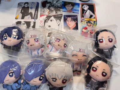 这次买的是一些喰种娃娃和网王小卡，都特别的可爱，挖煤姬的免费囤货期很方便，囤了很长时间都没有收费一起运回来啦，空运不仅很快包装也很严实