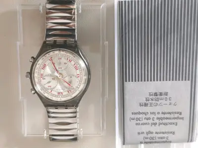 挖煤姬淘到心念已久的Swatch三眼石英表和小表带。因为个人爱好看中了这款Swatch三眼石英中古表外加又购买了小表带前两天在逛二手网站，结果在挖煤姬发现一款我两年前就相中的Swatch三眼石英中古表，上次看到了因为手慢没有拍到这次终于如愿得到，手表的颜色很漂亮表带...