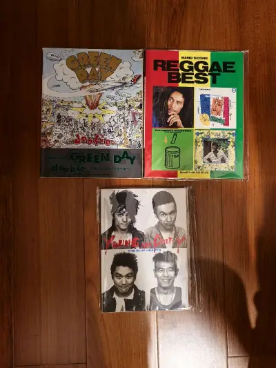 都是国内难得一见的cd 随便一张都是十年难见一次 精神食粮又可以听很久 还特意买了三本吉他谱 Basket case 弹起来