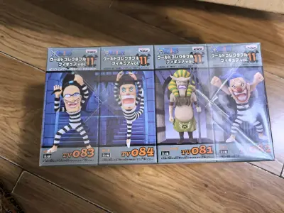 买了一套海贼王wcf推进城套，盒子嘎嘎好，包装的很细心，没有运损，里面有监狱服的娜美，蜡烛男，巴基，还有路飞