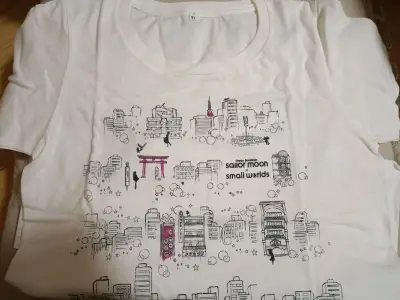 第一次买服饰类商品，全新未使用，是美战小小世界系列的T恤，喜欢~ 
拍卖得标了一个美战卡册加迷你小卡，比较稀有的系列，狠狠收藏之！