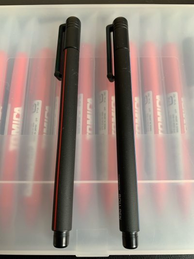 又是一次开心的中古文具购入分享，这次我蹲到了蜻蜓runner系列的圆珠笔，一般都是以自动铅笔出现，圆珠笔很少见。乐多的几支可调节笔尖露出长度的promecha，以及我最爱的品牌colleen的一支四方形自动铅笔，很开心！