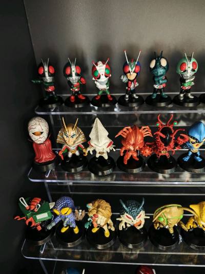 这次购买的是假面骑士plex的大头系列玩具。属于是最早的一批大头玩具。能用不到500的价格收来真的是太划算！里面还包含了小隐藏和大隐藏，真的是物超所值！