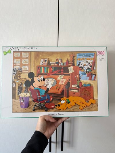 收到2月第一个竹蜻蜓啦！是米奇动画工作室的一幅图，非常有分量是2000片的！感觉拼出来可能有点难度！非常好看的一幅图