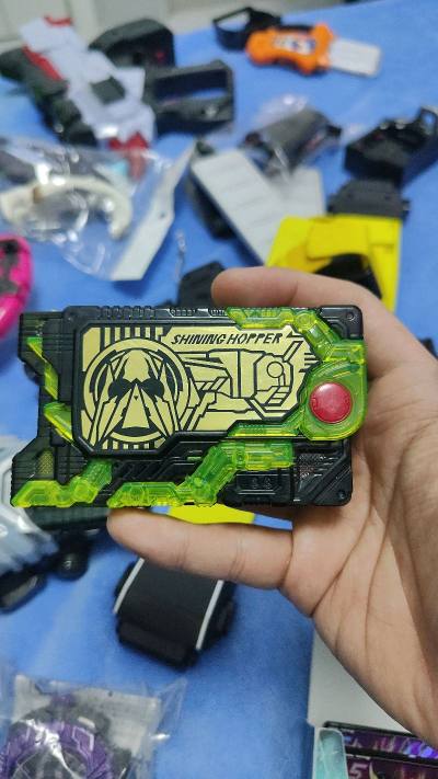 假面骑士01的过度形态，曾经一直让人们以为这是他的最终形态，真的是非常的帅气，谢谢挖煤姬让我买到好价闪耀蝗虫密钥