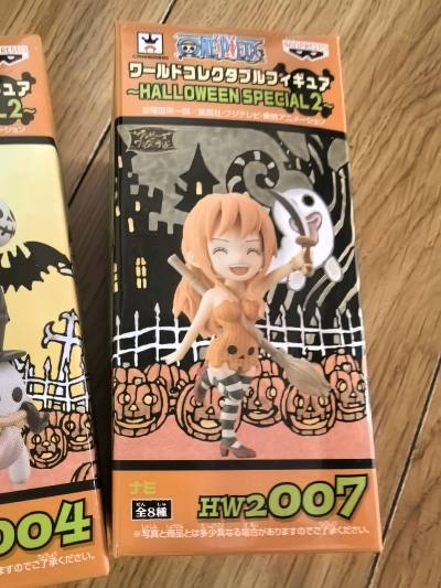 买了几个海贼王wcf手办，万圣节的角色都做的非常经典，盒子也好看，真的值得收藏，星星眼的套装也很好看
