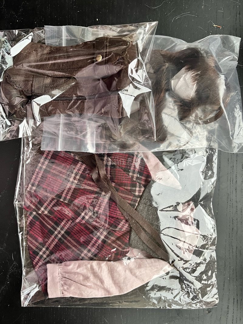 很好的一次购物体验，从骏河屋购入了一套volks的SDC限定服装收到手假发完全没有散开，每件衣服还用单独的小包装包起来了，假发里还有纸团填充撑着