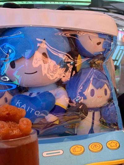 棉花团子就是可爱，这个罗森抽赏娃很大，放包里很好看，物流还挺快的，盒子很结实，打包地非常用心，下次还会用挖煤姬买东西！