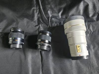 在挖煤姬成功入手美能达AF 200mm F2.8、MD 24mm F2.8和MC 28mm F2三支好镜，品相都很新，功能正常，画质出色。包装严实无磕碰，物流顺畅，日淘体验超棒，非常满意！