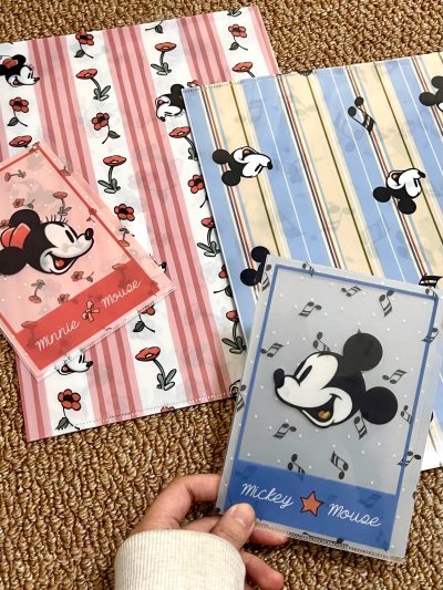 这次买到了很多奇奇怪怪但是充满特色的米奇小周边，甚至淘到了一些非常古早的小挂件和贴纸，真的超级无敌可爱的