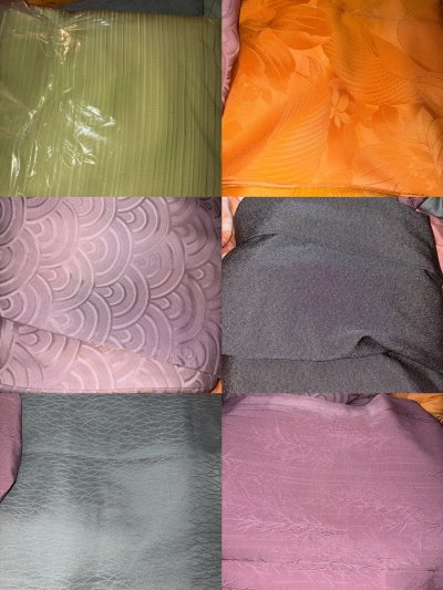 上联：大“海”捞针“淘”珍宝 
下联：深“挖”细掘“煤”满仓
横批：姬不可失
大家久等啦！来一期幸福感爆棚的挖煤姬开箱！这次入了六块正绢布料，都是心头好。包括单色中暗藏织纹，适合做优雅访问服；以及四块图案精致的小纹，染织细腻，有古典纹样也有现代风格，叠在一起超满足！...上联：大“海”捞针“淘”珍宝 
下联：深“挖”细掘“煤”满仓
横批：姬不可失
大家久等啦！来一期幸福感爆棚的挖煤姬开箱！这次入了六块正绢布料，都是心头好。包括单色中暗藏织纹，适合做优雅访问服；以及四块图案精致的小纹，染织细腻，有古典纹样也