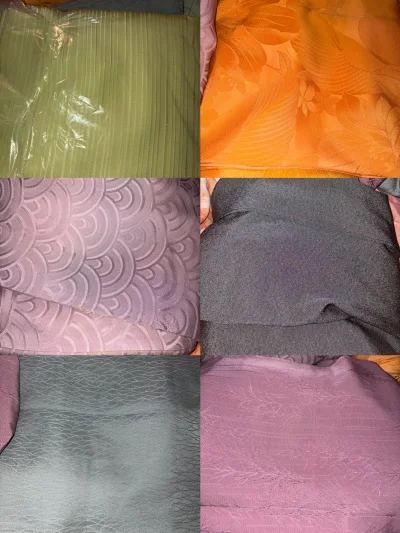 上联：大“海”捞针“淘”珍宝 
下联：深“挖”细掘“煤”满仓
横批：姬不可失
大家久等啦！来一期幸福感爆棚的挖煤姬开箱！这次入了六块正绢布料，都是心头好。包括单色中暗藏织纹，适合做优雅访问服；以及四块图案精致的小纹，染织细腻，有古典纹样也有现代风格，叠在一起超满足！...上联：大“海”捞针“淘”珍宝 
下联：深“挖”细掘“煤”满仓
横批：姬不可失
大家久等啦！来一期幸福感爆棚的挖煤姬开箱！这次入了六块正绢布料，都是心头好。包括单色中暗藏织纹，适合做优雅访问服；以及四块图案精致的小纹，染织细腻，有古典纹样也