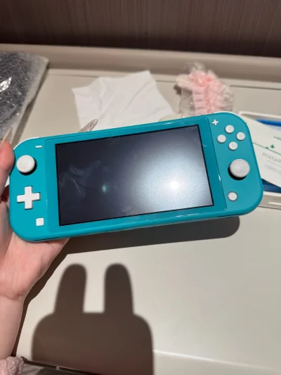 我在挖煤姬淘的switchlite真的特别漂亮 然后也没什么划痕 已经开机了 特别美丽 而且物流特别快 开心开心 我要拿来打日乙了！