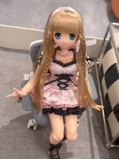 这个卖家最近发布了很多azone的娃头，乍一看平平无奇，但是打扮起来真的很好看，买到一直在找的pink系列啦