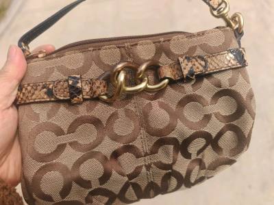 这一次在挖煤姬淘了一个coach中古包和canmake六色眼影。中古包可手提，也可加个延长链腋下，成色不错，是个实用的手机包。眼影的包装很可爱，还送了小礼物。