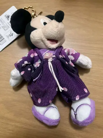 这次到了一对米奇的挂件，樱花季限定不要太好看，比一般挂件要大一些，还有到了别的小玩意儿，东西完好无损到达，物流很给力