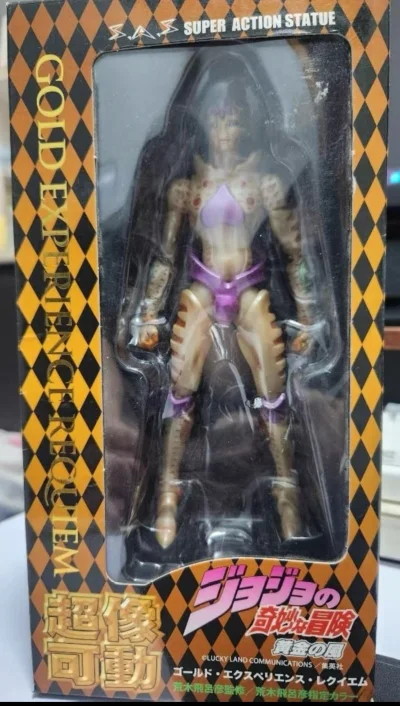 【挖煤姬海淘：黄金体验镇魂曲】这款普通版实物依旧能打！金色成型色涂装均匀平整，肌肉线条与面部表情刻画锐利。关节松紧度调校出色，能稳稳摆出各种战斗姿态，把玩手感很扎实。附属的多对替换手型与地台设计实用，整体造型还原度令人满意。挖煤姬的入库拍照服务让我提前确认了涂装无瑕...【挖煤姬海淘：黄金体验镇魂曲】这款普通版实物依旧能打！金色成型色涂装均匀平整，肌肉线条与面部表情刻画锐利。关节松紧度调校出色，能稳稳摆出各种战斗姿态，把玩手感很扎实。附属的多对替换手型与地台设计实用，整体造型还原度令人满意。挖煤姬的入库拍