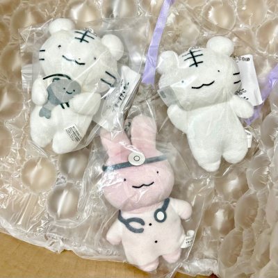 这次是过年期间切到的超级好价！全新带吊牌大美品自嘲熊d赏166拿下了 真的萌鼠了 白虎和兔子医生也是30-40r的美品！两只炫饭大馋熊也很萌…用券抵了手续费 卡免税金额合单 竹蜻蜓邮费才30多 到手箱子又大又结实很安心…挖煤姬我们喜欢你