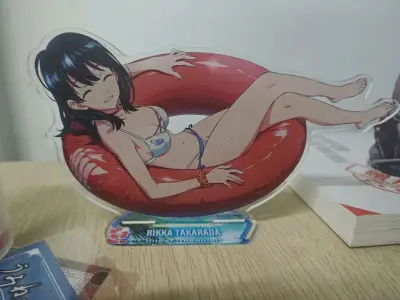 这次买到了最喜欢的立牌，泳装的六花和茜简直了，挖煤姬的物流也挺快，打包也特别用心，所支出的费用也让我特别满意