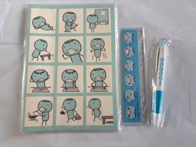 没想到！真的能收集到河童君的一套文具，太太太欣喜了！感谢挖煤姬！真是太开心了！哈哈！为着这套文具我都要努力多学习下！感觉动力十足了！


