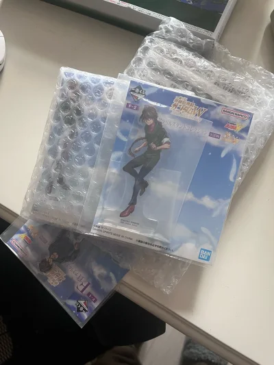 包装超用心，吧唧和亚克力都用硬纸板+气泡柱固定，无伤无瑕。国际运费虽贵但拼团分摊后能接受。从下单到收货正好三周，客服回复及时。谷子品相完美，会继续蹲上新！