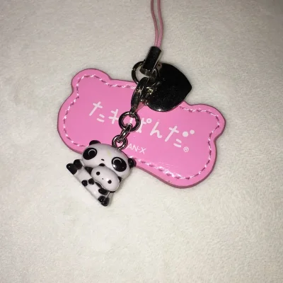 这次入手的SAN-X熊猫挂件真的太可爱了！黑白配色的熊猫造型软萌治愈，做工精致细腻，挂绳结实耐用，搭配的粉色吊牌也很有质感。无论是挂在手机上还是包包上都超吸睛，购物体验满分，推荐给喜欢可爱小物的朋友！