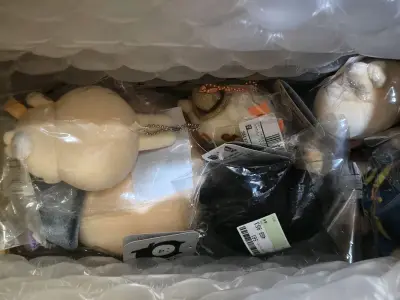 切了一些玩偶挂件，因为是下单秒切所以不用担心被别人抢先，安心吃到了好价!物流走的竹蜻蜓，用时两周左右。今天收到后开箱发现物品摆放整齐，外围裹了泡沫纸防震，每一个物品都完好无损(▽｀)。购物体验感非常好!有什么问题客服也能帮忙积极解决。