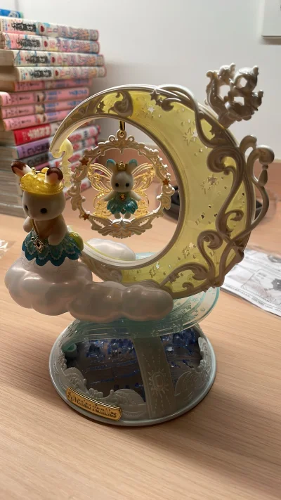 今天上海下雨，驿站小哥及时送到了。这次买的是一个没有开封的海盗船异色版，很棒。还有一个去年出的月亮摆件，非常可爱且精致，真不错。